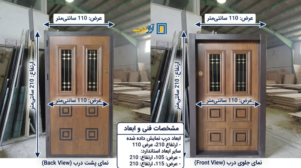 ابعاد استاندارد درب ضدسرقت