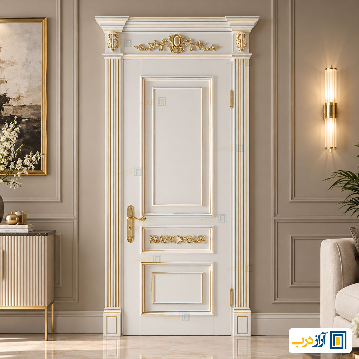 درب اتاقی مدرن لوکس رنگ پلی اورتان کد AL 302 تصویر 2